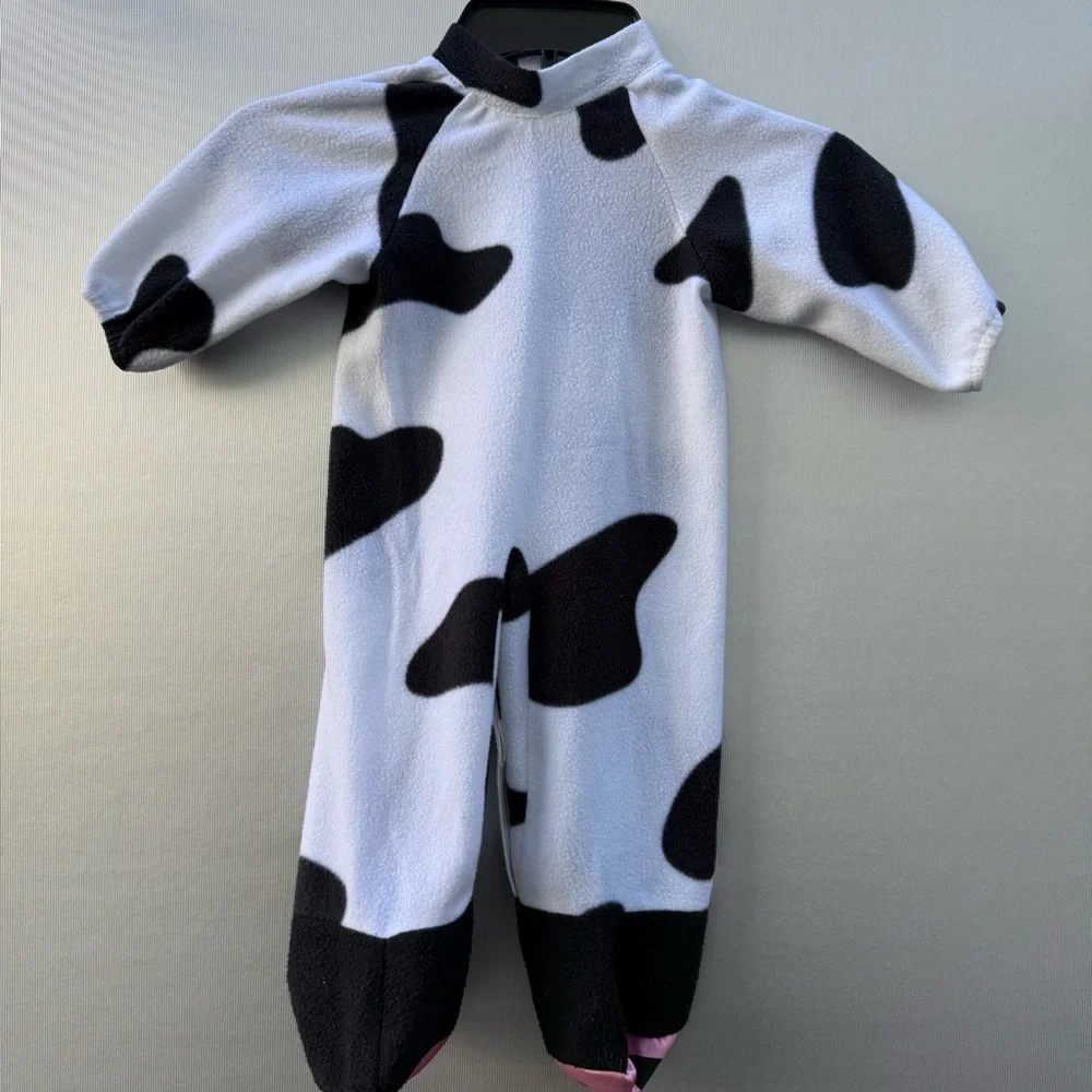 Baby Cow Print Kids One Piece Halloween Rubie's‎ Costume Size 0-6 Months 2 piece